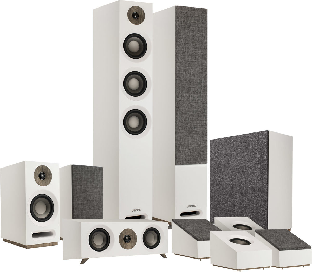 Packs d'enceintes grand spectacle Jamo S809 HC 5.1.4 Bois blanc