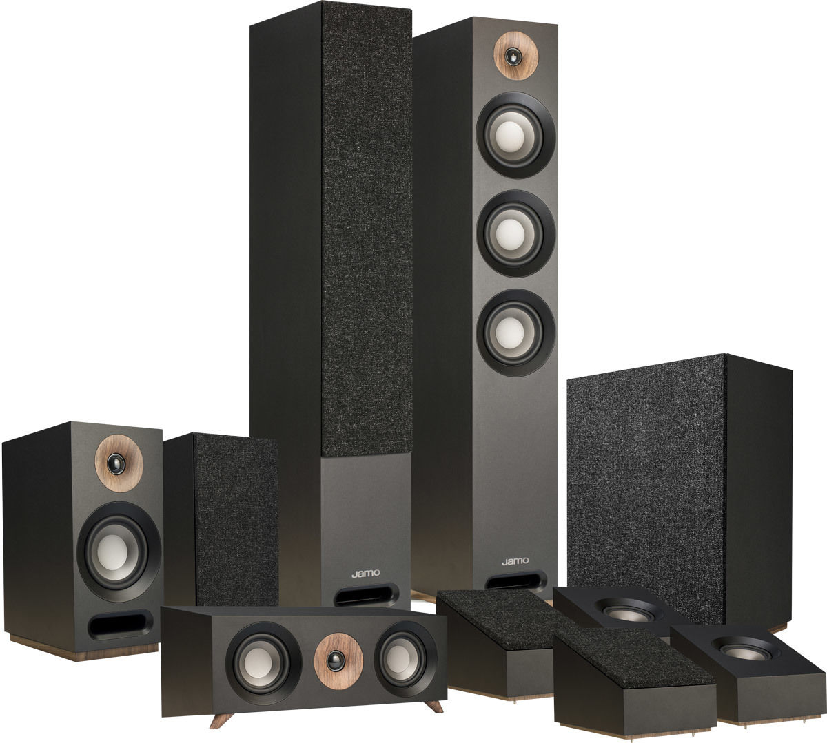 Packs d'enceintes grand spectacle Jamo S809 HC 5.1.4 Bois noir