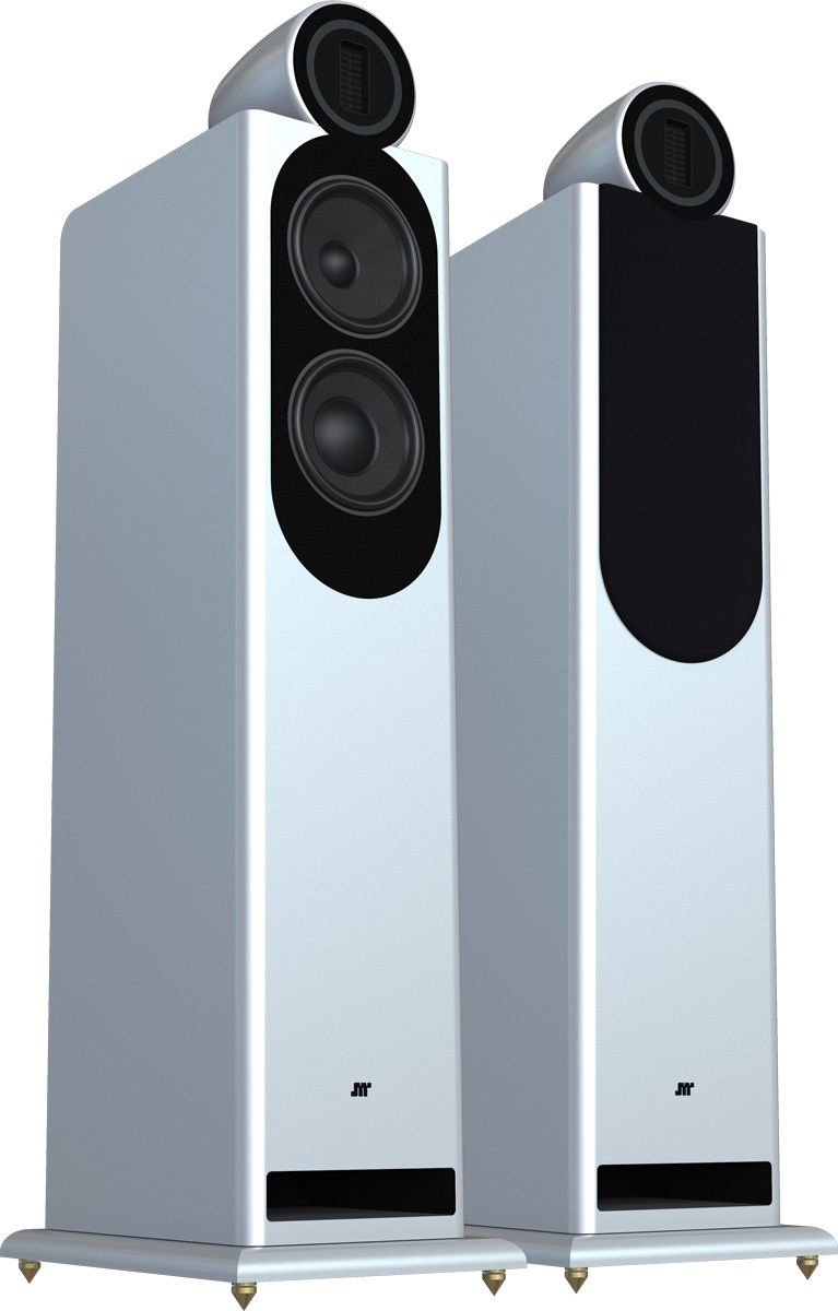 Enceintes colonne Jean-Marie Reynaud Orfeo Jubilé Blanc perle