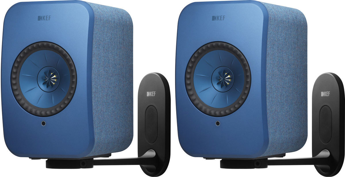 Enceintes connectées hi-fi KEF LSX Wireless Bleu + B1 Noir (la paire)