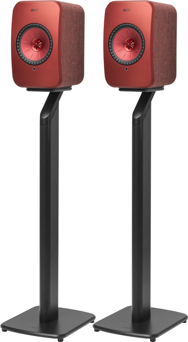 Enceintes connectées hi-fi KEF LSX Wireless Rouge + S1 Noir (la paire)