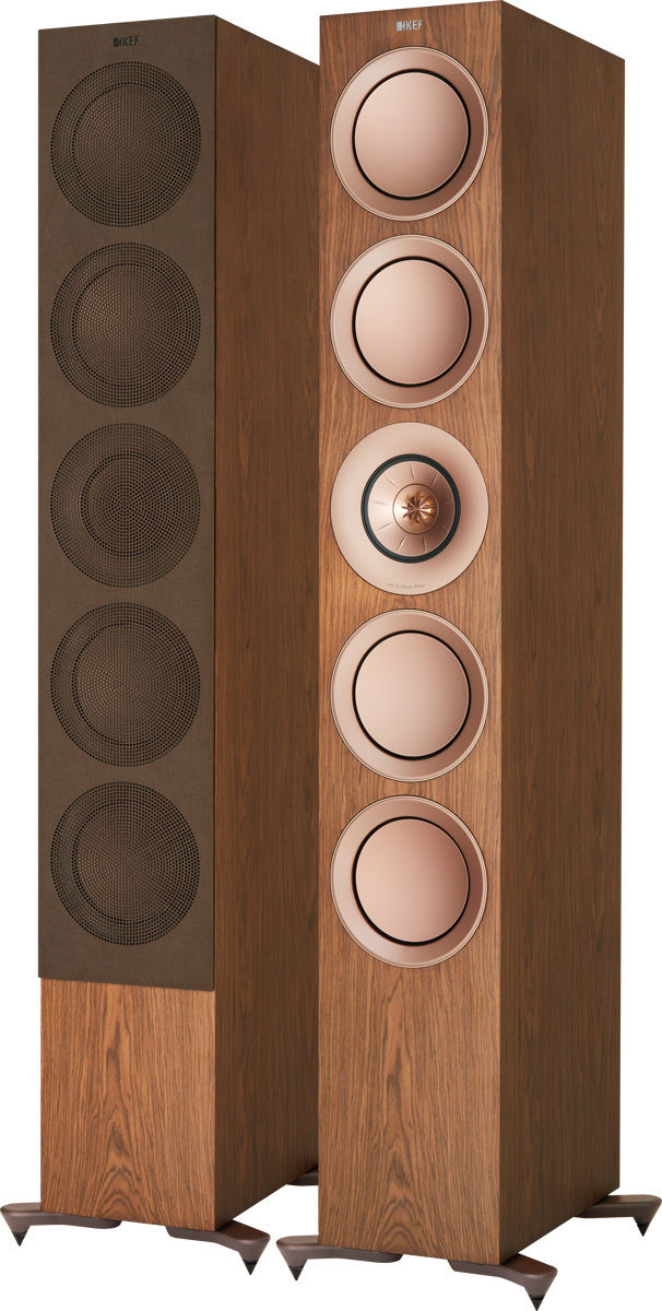 Enceintes colonne KEF R11 Noyer Clair