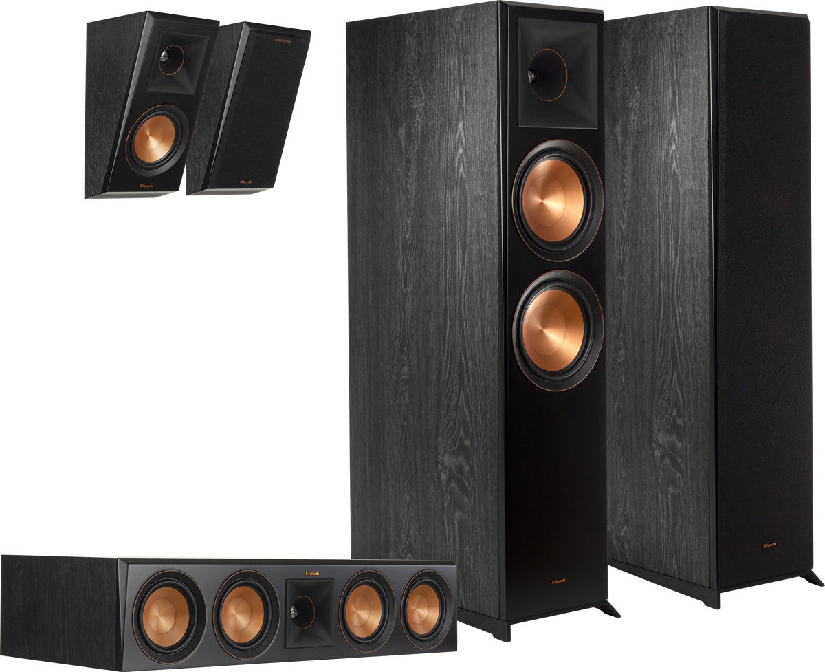 Packs d'enceintes grand spectacle Klipsch RP-8060FA + RP-504C + RP-500SA Noir