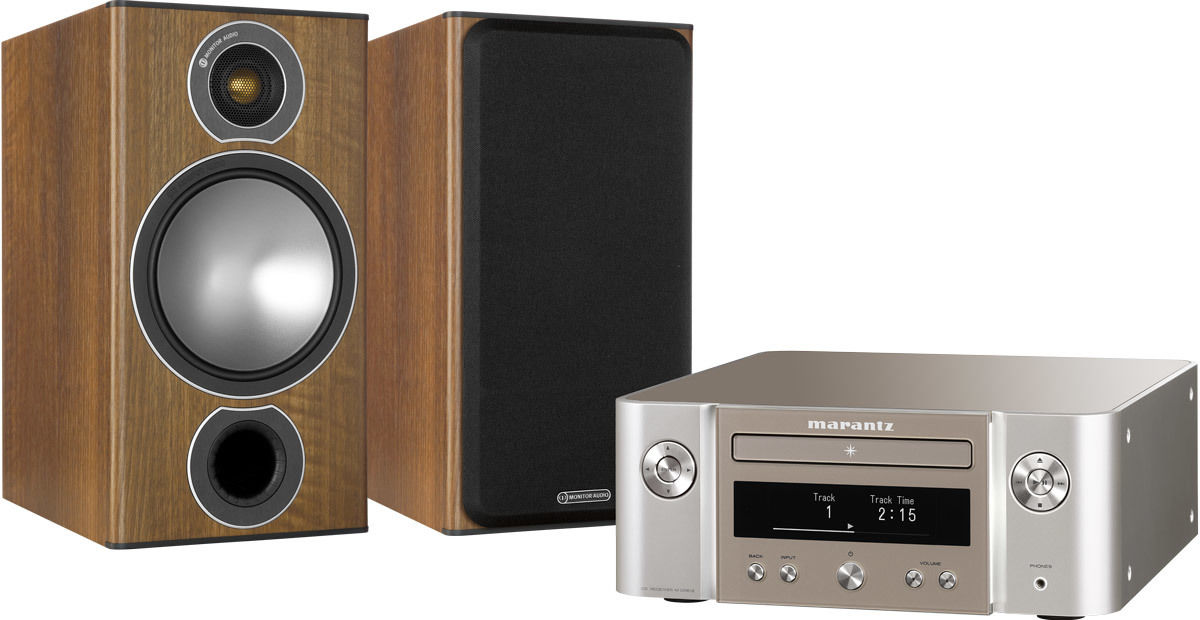 Amplis connectés Marantz Melody X M-CR612 Silver Gold + Bronze 2 Noyer