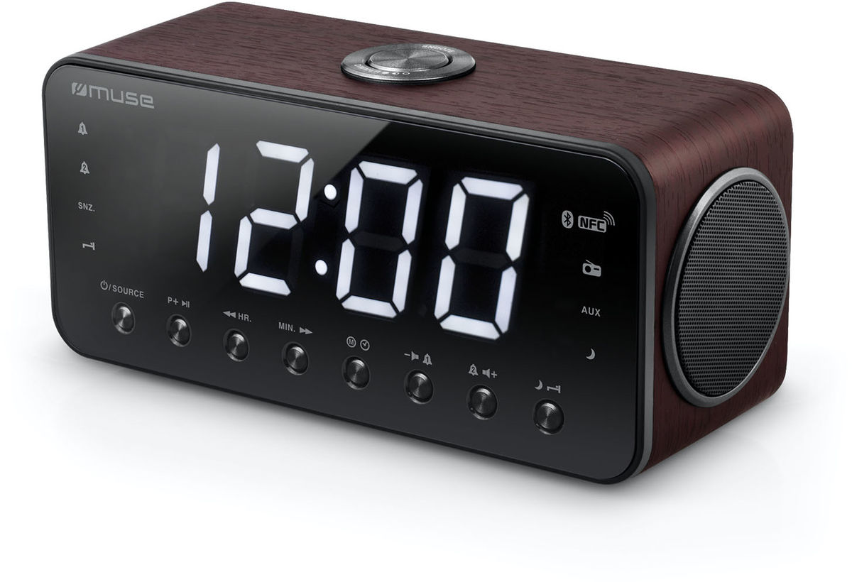 Radio-réveil Muse M-196 DWT (merisier)