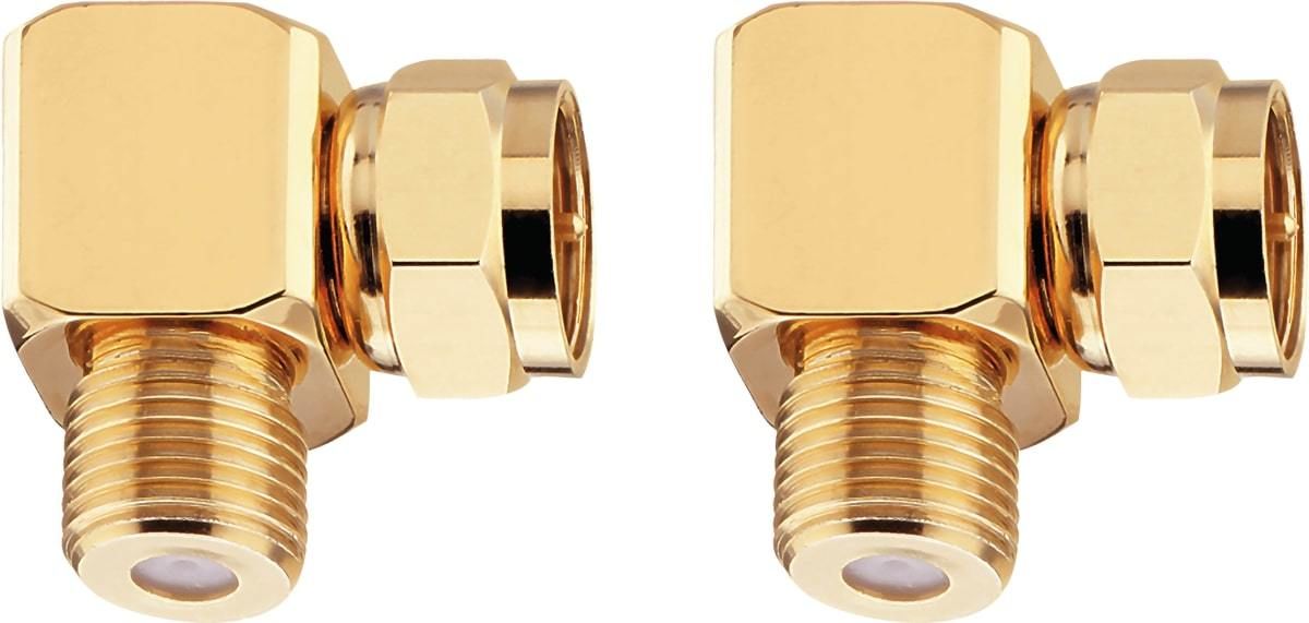 Câble Coaxial TV 5m Avec Connecteurs F - Angle Droit 90° Et Droit - RG6 Pour Antenne, Satellite, Modem