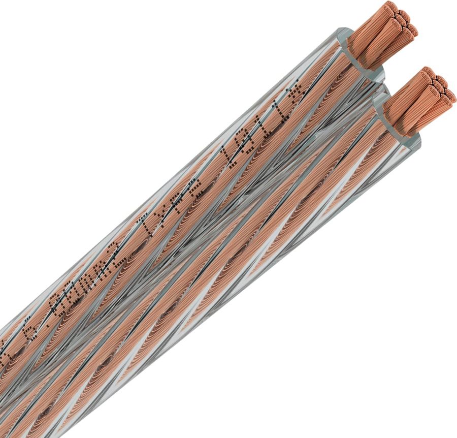 Lumonic Cables De Altavoz | 25m Rojo Negro | 2X 0,5mm² CCA | Cable De Altavoz HiFi | Línea Doble De Audio