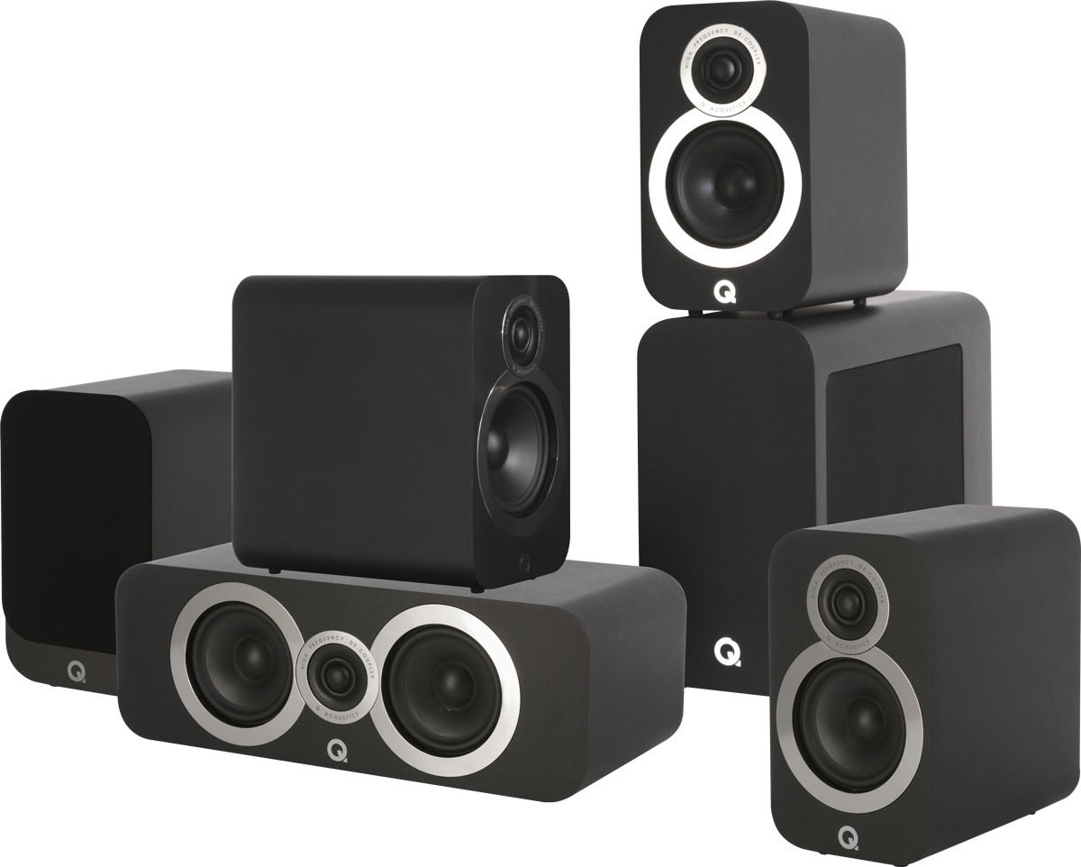 Packs d'enceintes grand spectacle Q Acoustics 3010i Cinema Pack Noir Mat