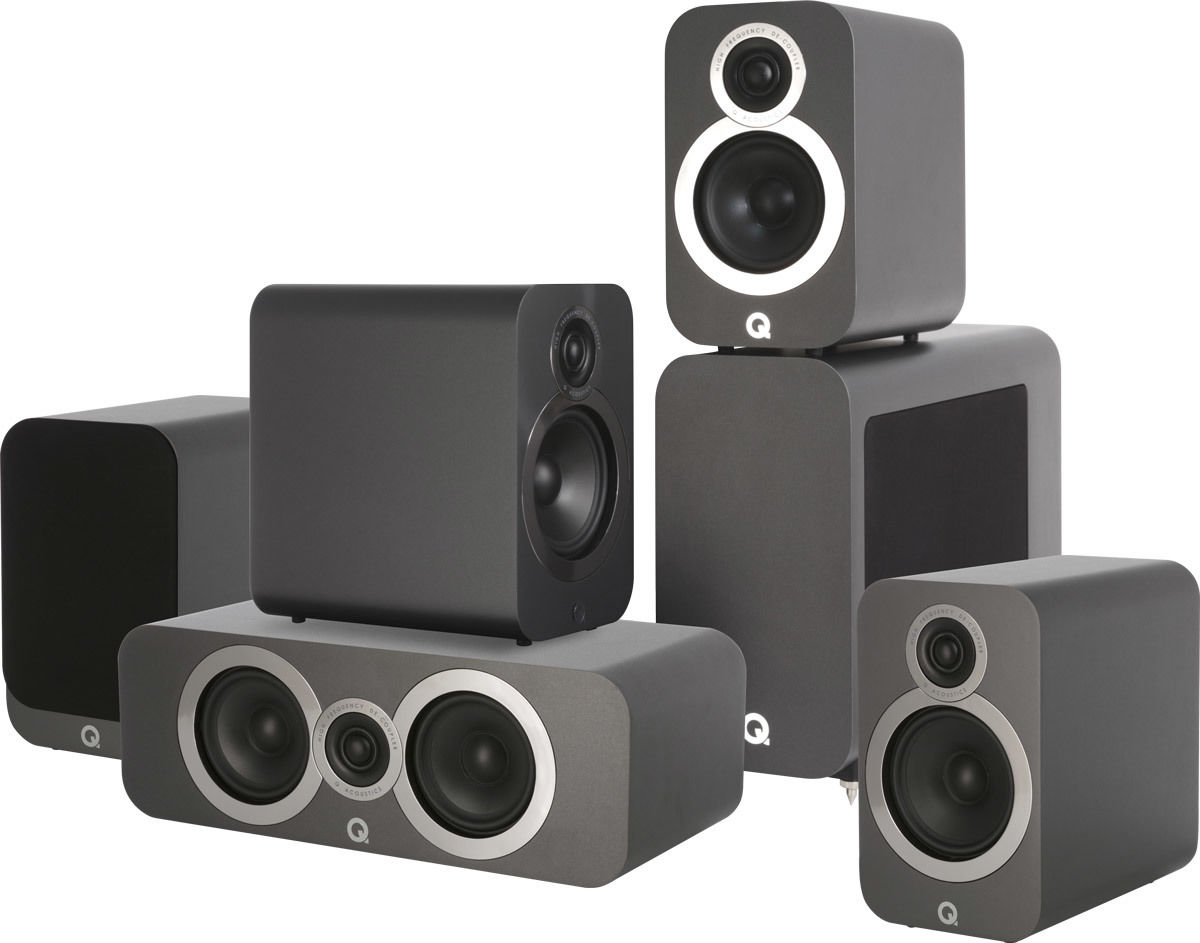 Packs d'enceintes grand spectacle Q Acoustics 3020i Cinema Pack Anthracite Mat
