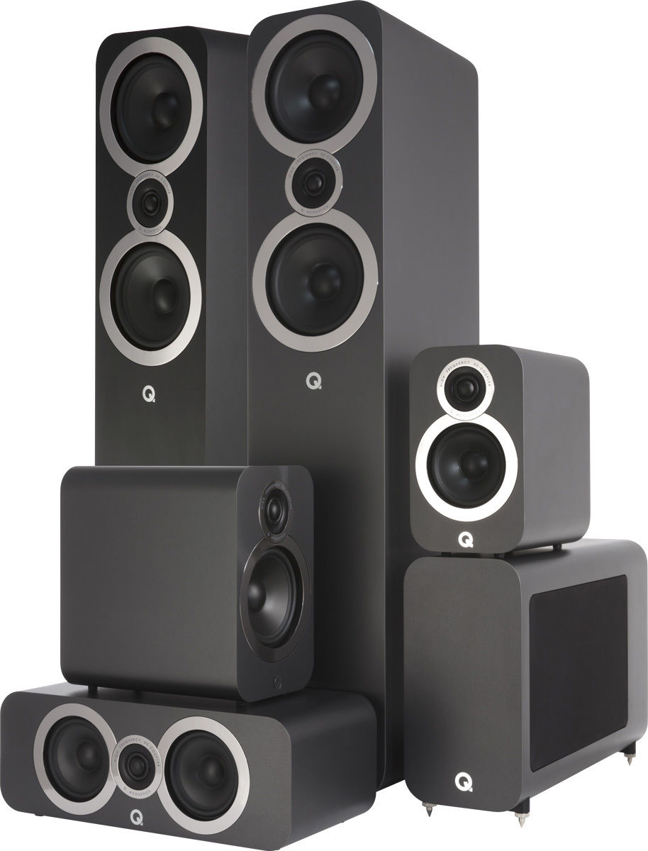 Packs d'enceintes grand spectacle Q Acoustics 3050i Cinema Pack Anthracite Mat