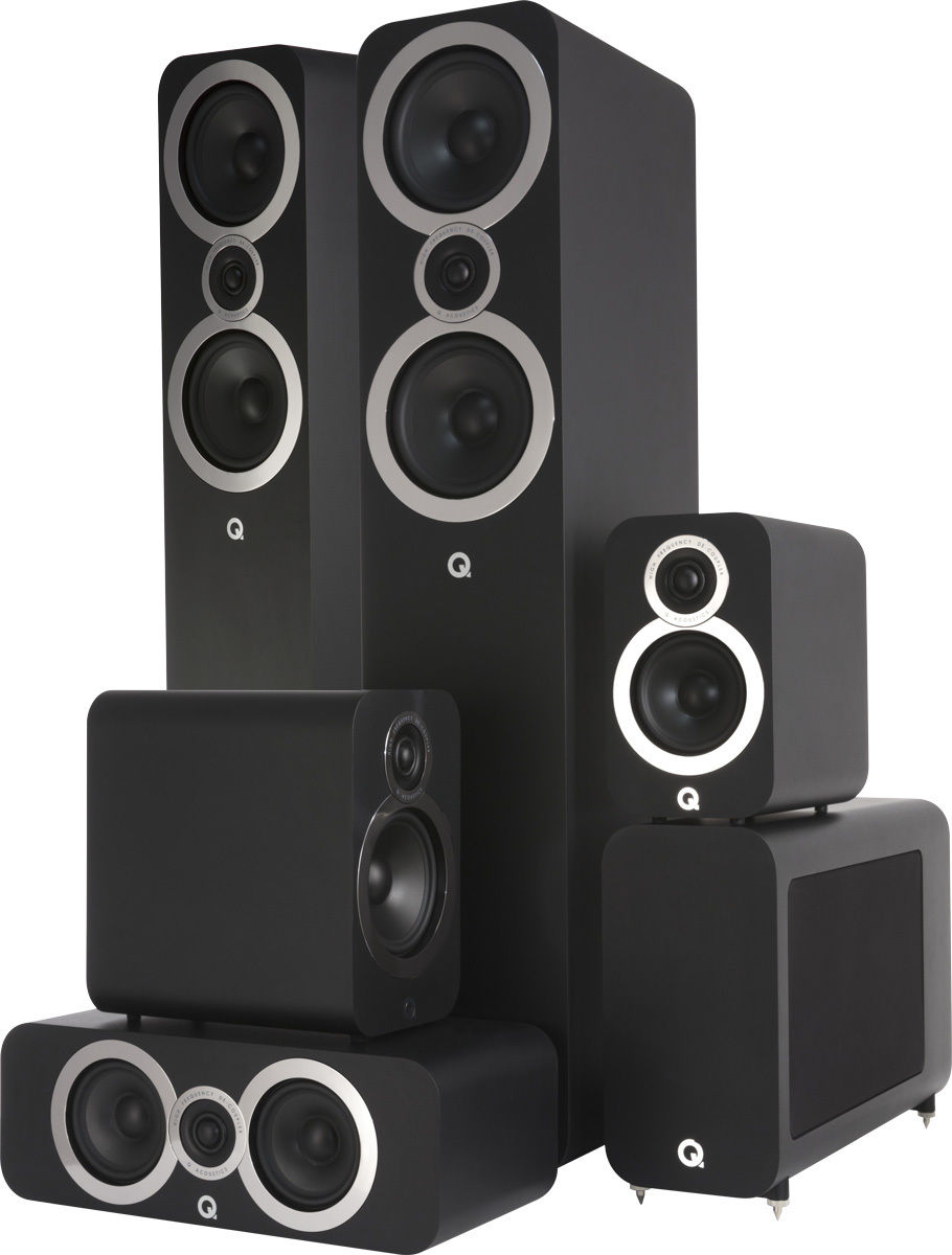Packs d'enceintes grand spectacle Q Acoustics 3050i Cinema Pack Noir Mat