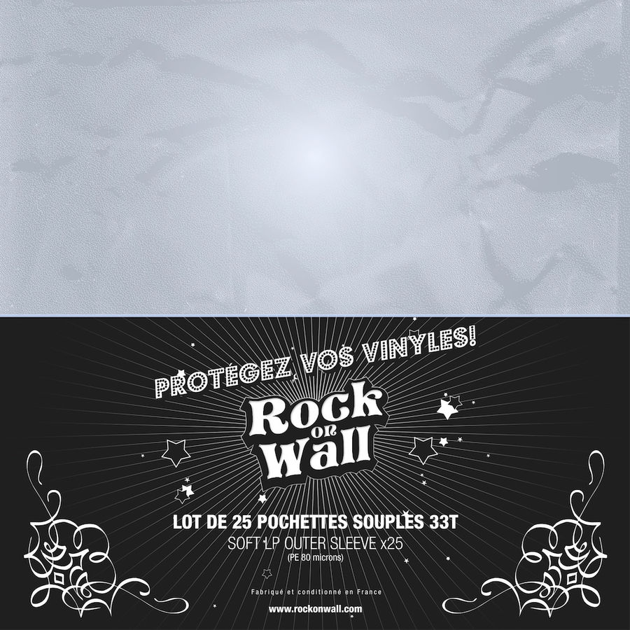 Pochettes vinyle Rock on wall Pochette souple 33T (lot de 25)
