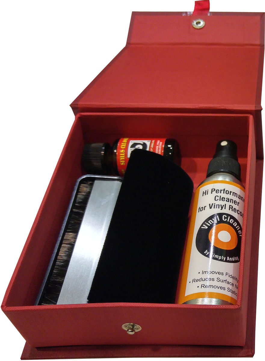 Entretien vinyle Simply Analog Delux Cleaning Boxset Rouge