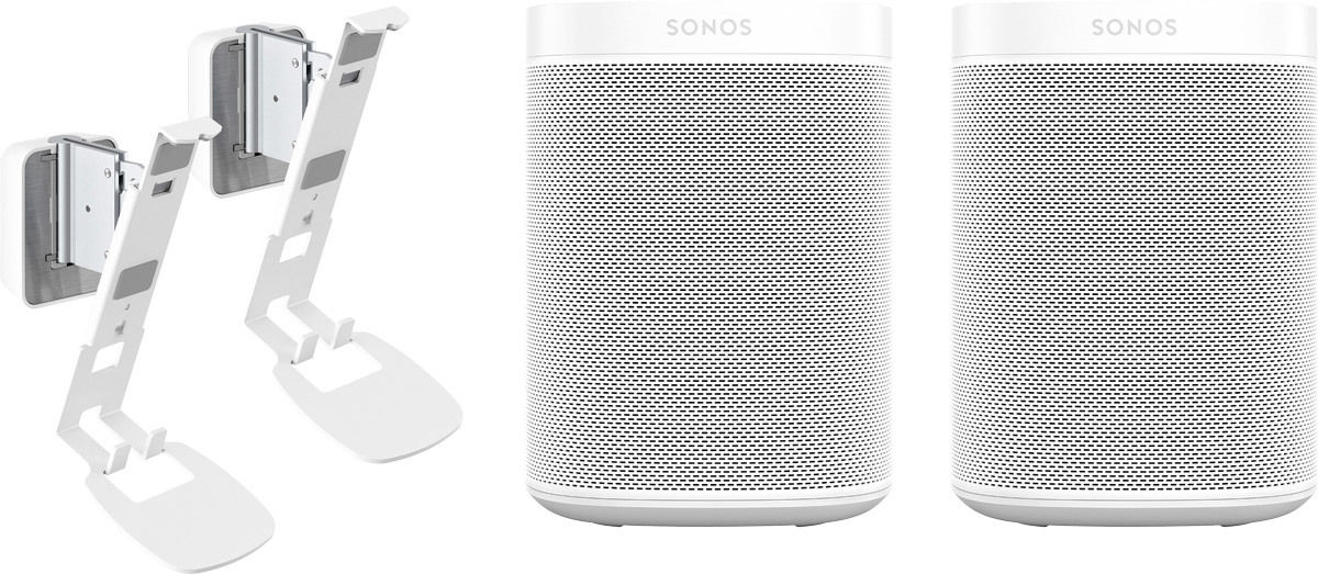 Enceintes multiroom Sonos One SL Blanc (x2) + Sound 4201 V2