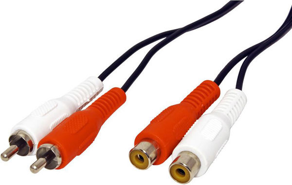 Câbles stéréo RCA SVD Pro Rallonge RCA 2 x Mâles / 2 Femelles (5 m)