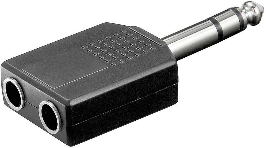 Adaptateurs audio SVD Pro Jack 6,35 stéréo mâle / 2 x jack 6,35 stéréo femelle