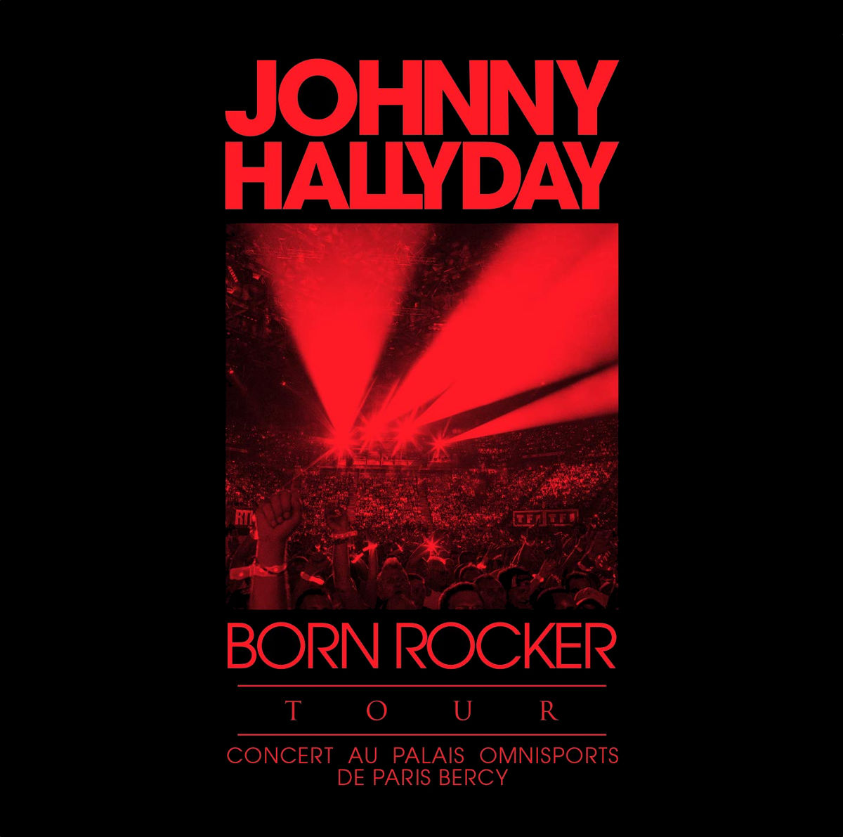 Disques vinyle Rock Pop Warner Music Johnny Hallyday (3 LP - Rouge) Born Rocker Tour - POPB