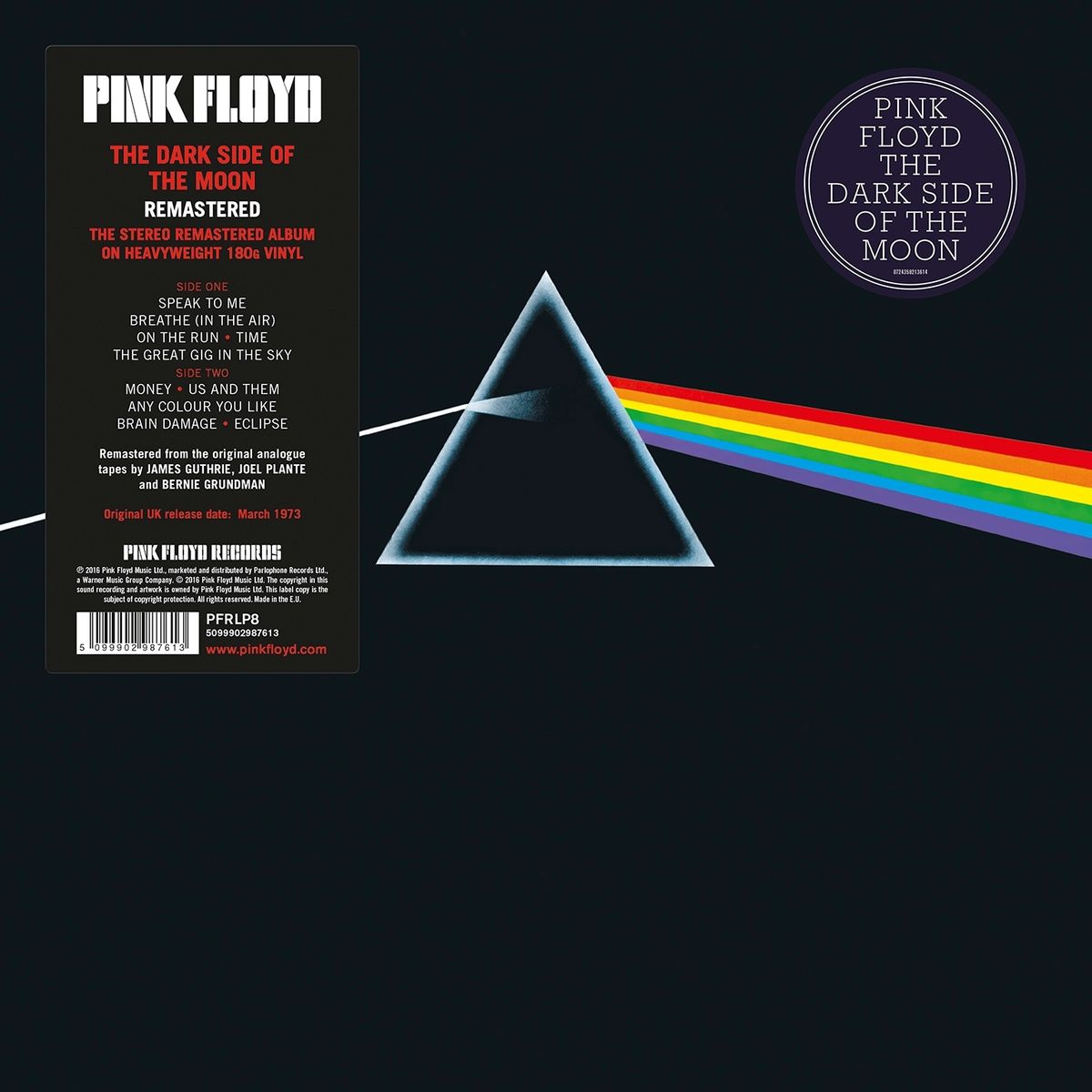 Disques vinyle Rock Pop Warner Music Pink Floyd - The Dark Side of The Moon - remastered