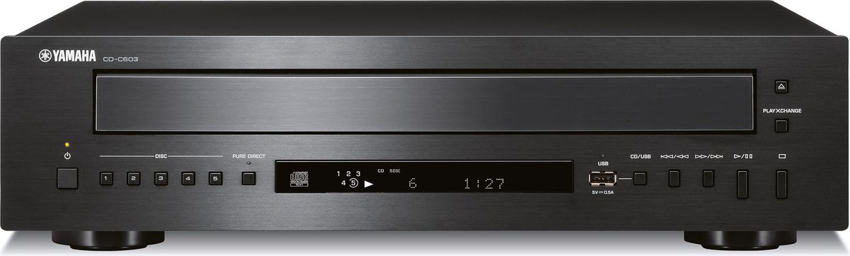 Lecteur CD Yamaha CD-C603 5 CD - USB, MP3, WMA - Argent - Haute Fidélité