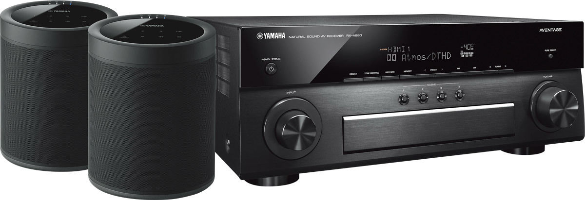Amplis home-cinéma Yamaha MusicCast RX-A880 Noir + paire de MusicCast 20 Noir