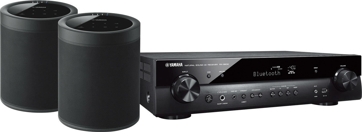 Amplis home-cinéma Yamaha MusicCast RX-S602 Noir + paire de MusicCast 20 Noir