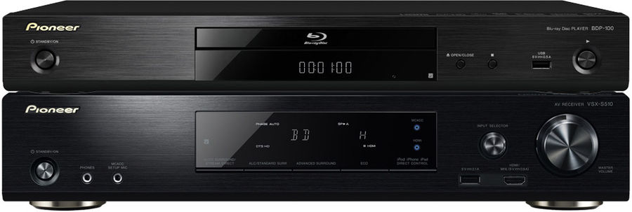 Pioneer VSX-S510 Noir + BDP-100 Noir - Amplis home-cinéma