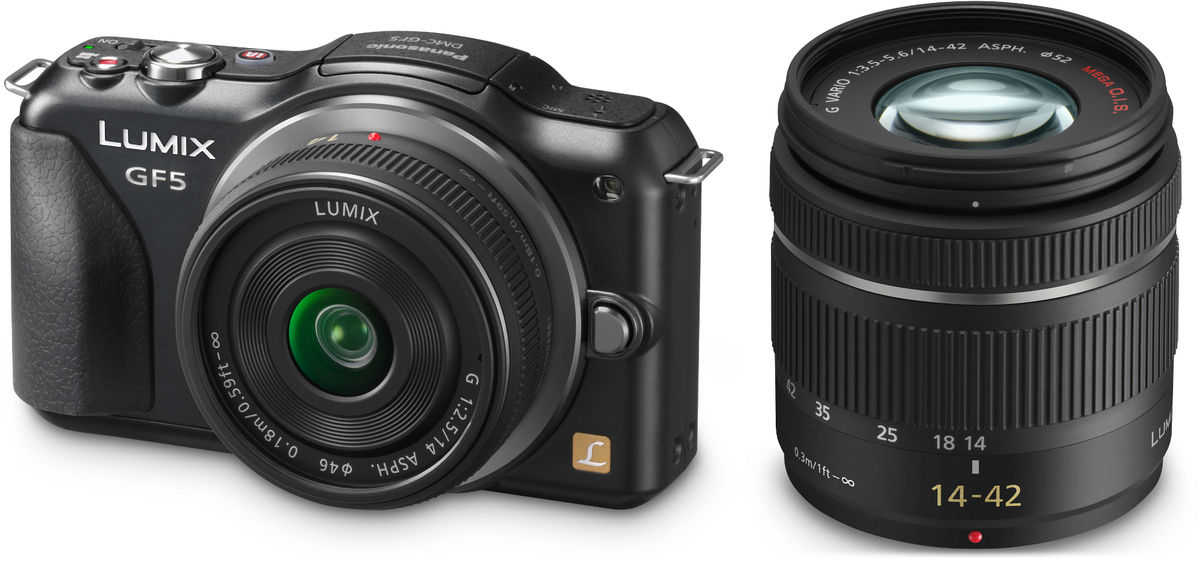 Panasonic DMC-GF5 Noir + kit 14-42 mm et 14 mm