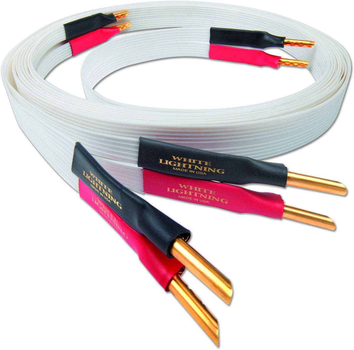 Câbles d'enceintes montés Nordost White Lightning Bananes (4 m)