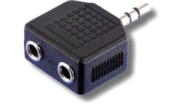 Adaptateurs audio SVD Pro Doubleur de prise casque 3,5 mm (Mâle / 2 Femelle)