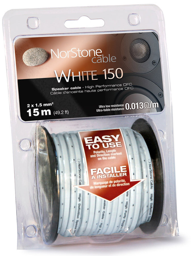 Câbles d'enceintes NorStone Bobine W150 White (15 m)