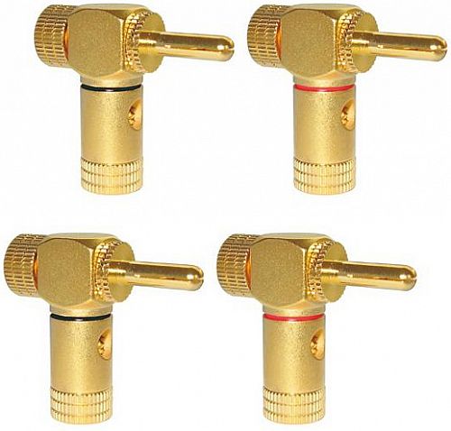 Lot De 10 Fiches Bananes 4 Mm - Pour Haut-parleurs, Récepteurs, Câbles Audio - 5 Rouges Et 5 Noires - Connexion Rapide