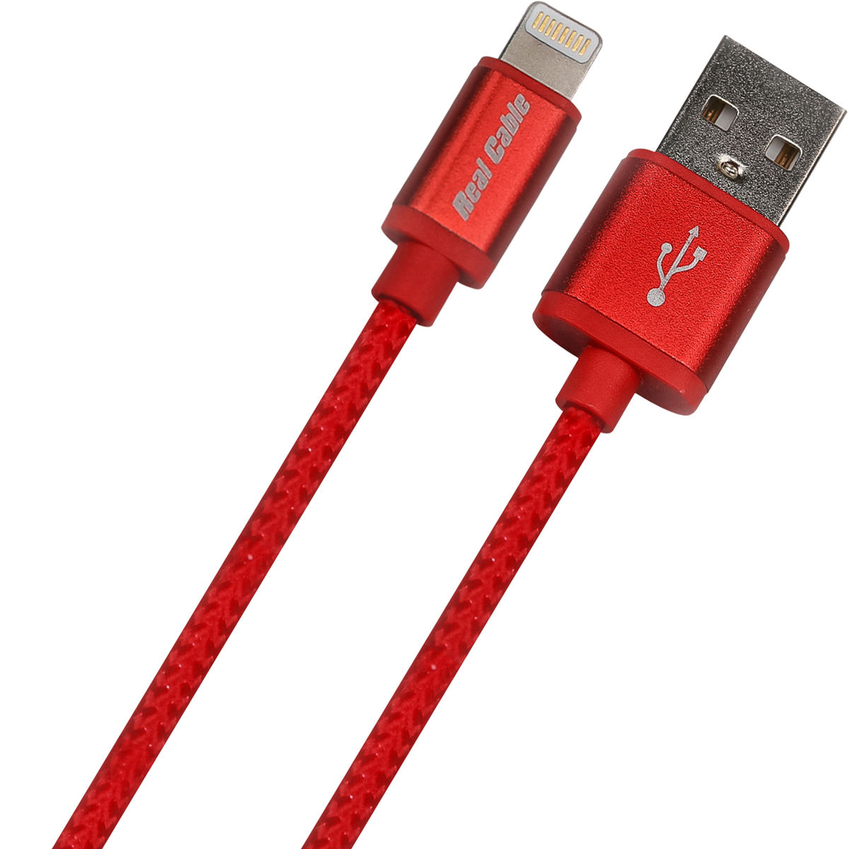 Câbles USB Real Cable iPlug Light Rouge (1 m)