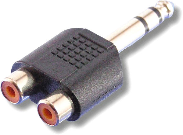 Adaptateurs audio SVD Pro Jack 6,35 stéréo mâle / 2 x RCA femelle