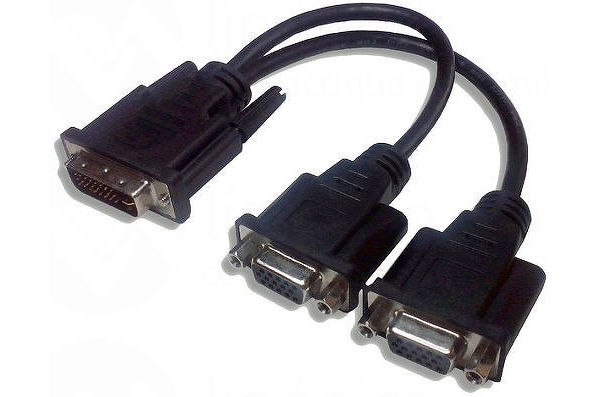 Adaptateurs vidéo SVD Pro DVI-I mâle / 2 x HD15 femelle