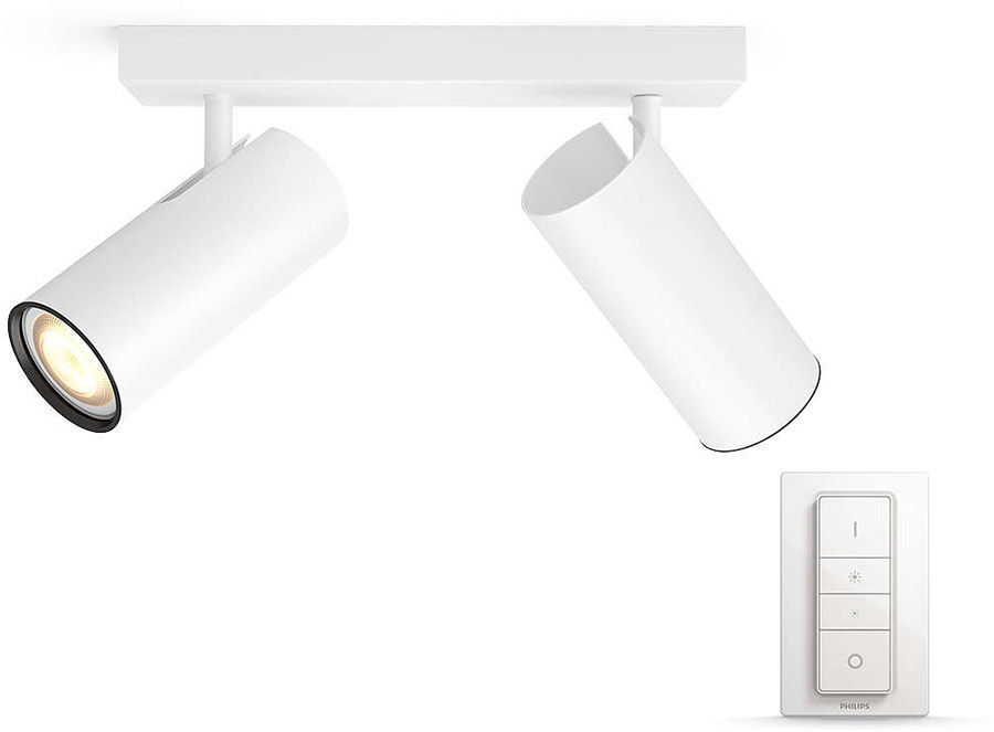 Éclairage connecté Philips Hue Buratto 2 Spots Blanc