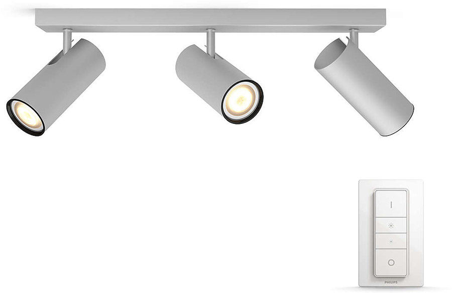 Éclairage connecté Philips Hue Buratto 3 Spots Silver