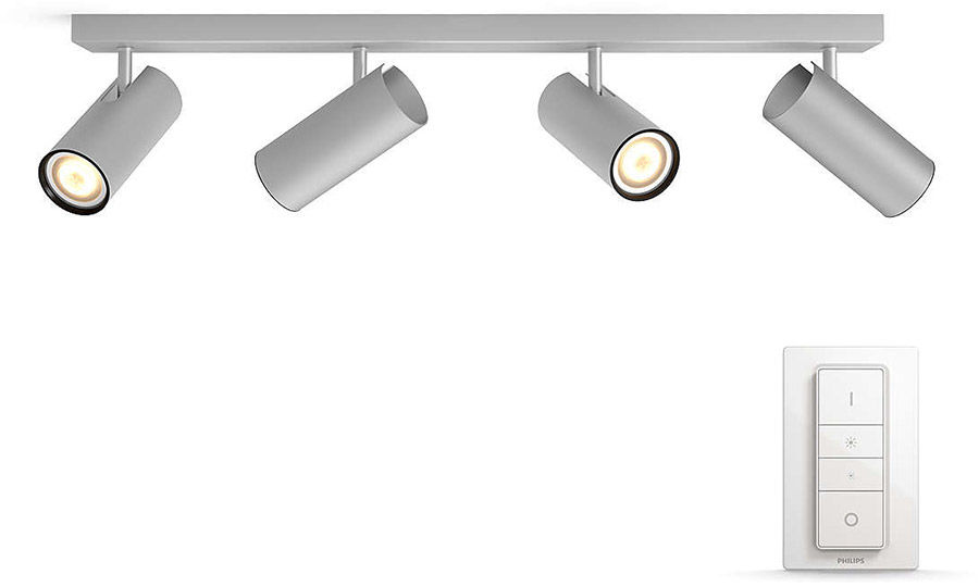 Éclairage connecté Philips Hue Buratto 4 Spots Silver