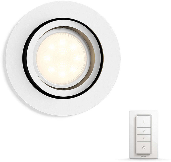 Éclairage connecté Philips Hue Milliskin Rond Blanc