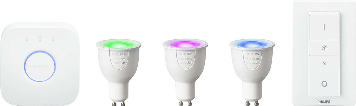 Éclairage connecté Philips Hue Kit de démarrage White and Color GU10