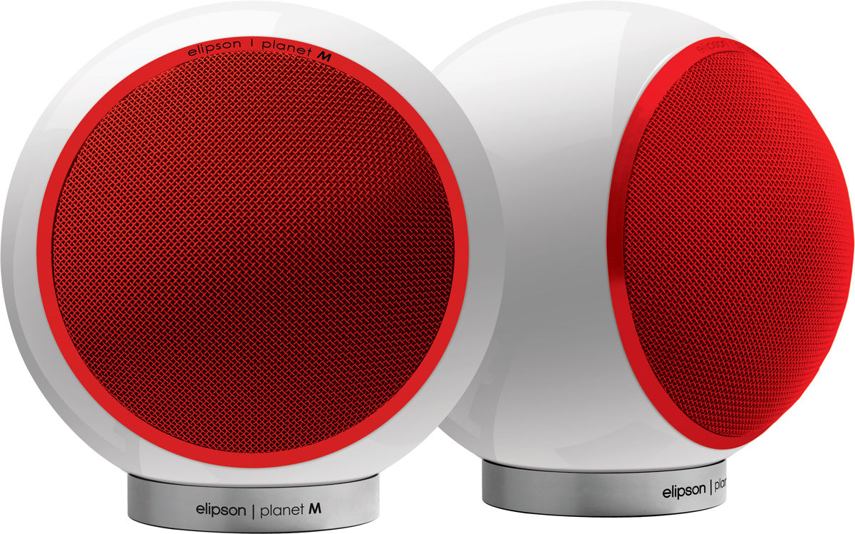 Enceintes satellites Elipson Planet M 2.0 Blanc/rouge (Sentou)