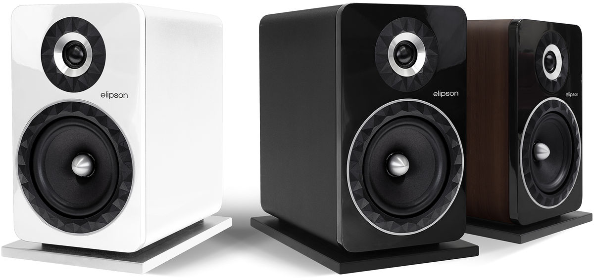 Elipson Prestige Facet 8B - Paire D'enceintes Bibliothèque Noires 2 Voies Bass-reflex - 85W RMS