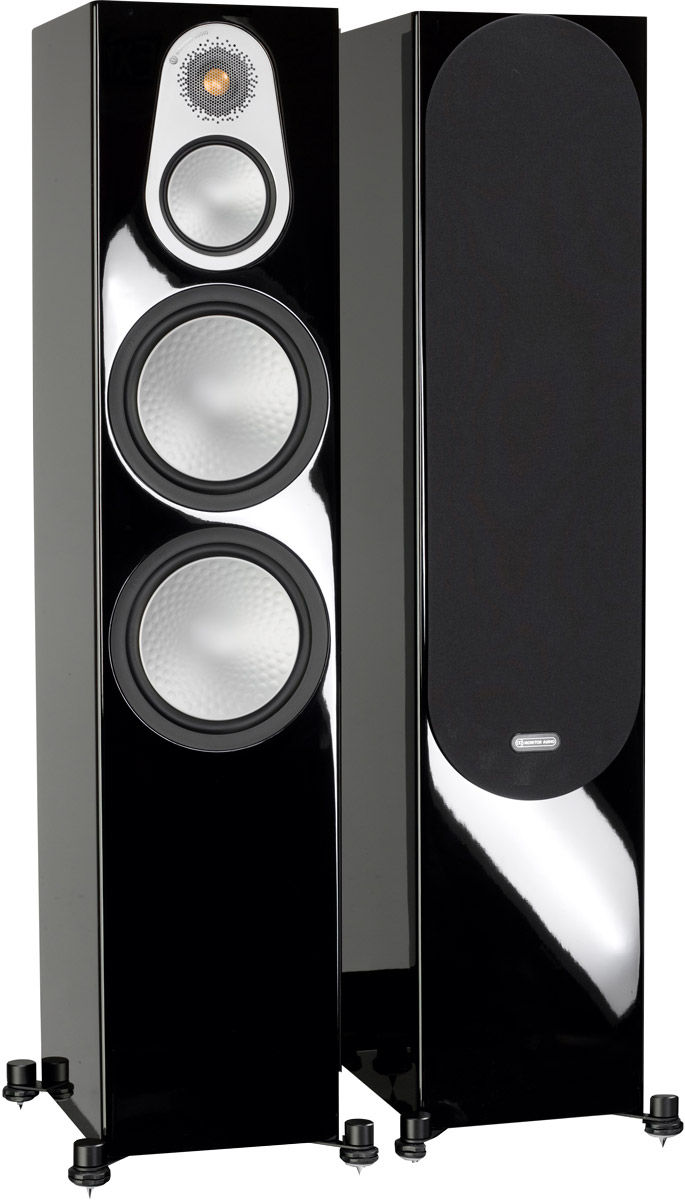 Enceintes colonne Monitor Audio Silver 500 Noir laqué