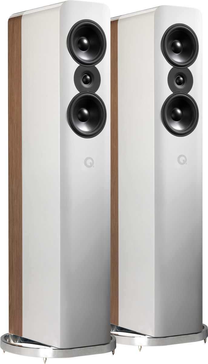 Enceintes colonne Q Acoustics Concept 500 Blanc & Chêne
