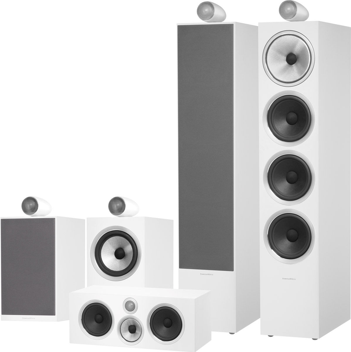 Packs d'enceintes grand spectacle B&W 702 S2 Cinéma 5.0 Blanc
