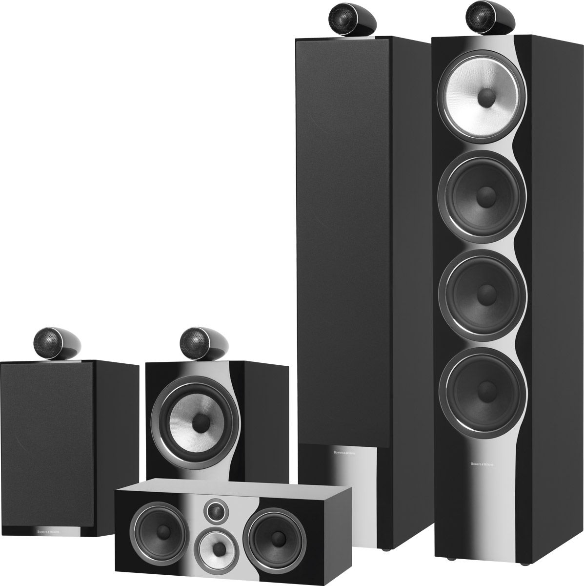 Packs d'enceintes grand spectacle B&W 702 S2 Cinéma 5.0 Noir