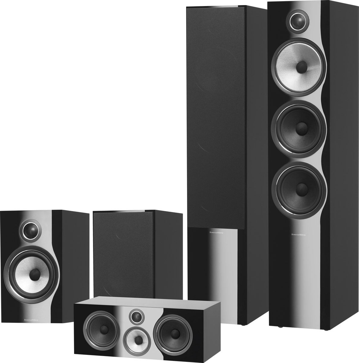 Packs d'enceintes grand spectacle B&W 703 S2 Cinéma 5.0 Noir
