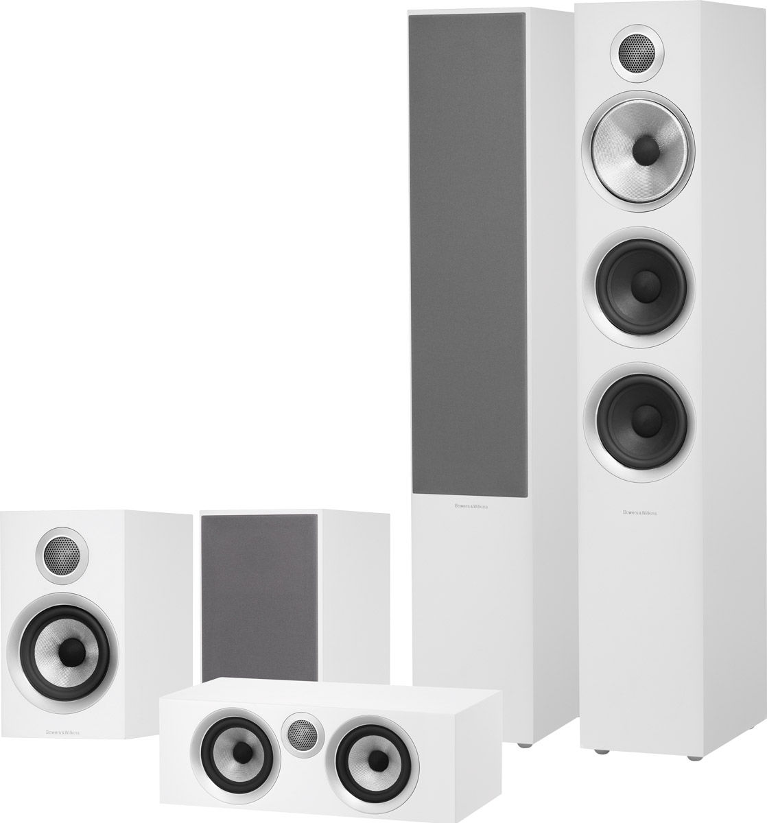 Packs d'enceintes grand spectacle B&W 704 S2 Cinéma 5.0 Blanc