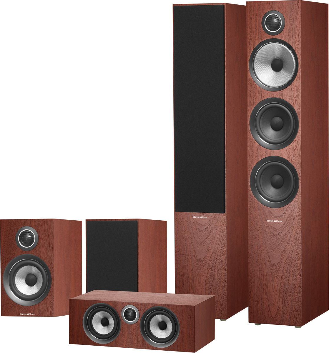 Packs d'enceintes grand spectacle B&W 704 S2 Cinéma 5.0 Bois de rose