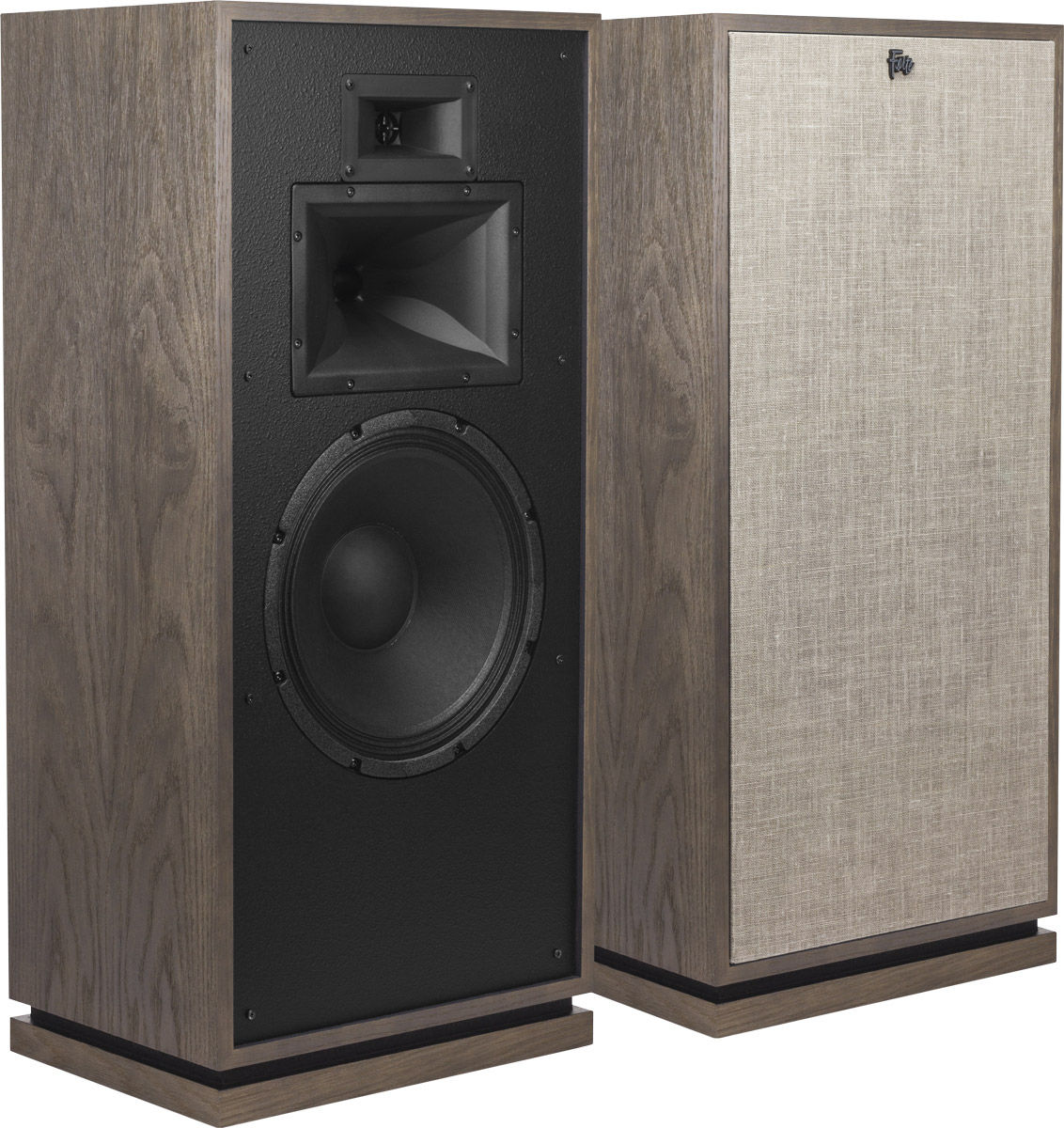 Enceintes colonne Klipsch Forte III Chêne vieilli Blanchi (la paire)