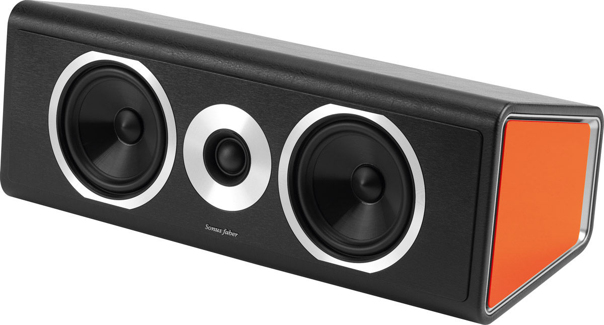 Enceintes centrales Sonus Faber Chameleon C flancs orange